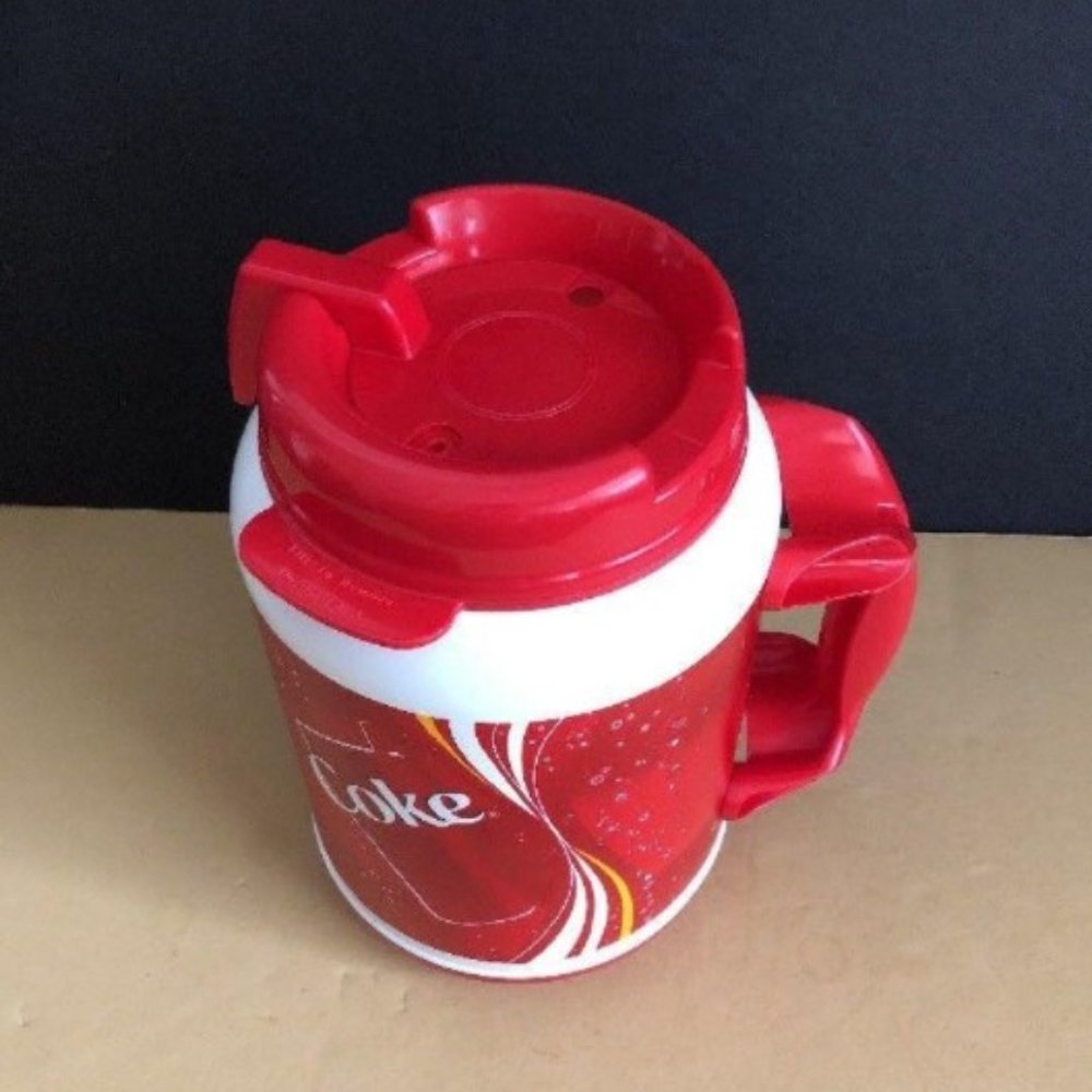 NEW SEALED RARE VINTAGE 90s - 64oz Coca-Cola Coke Insulated Mug Cup Whirly